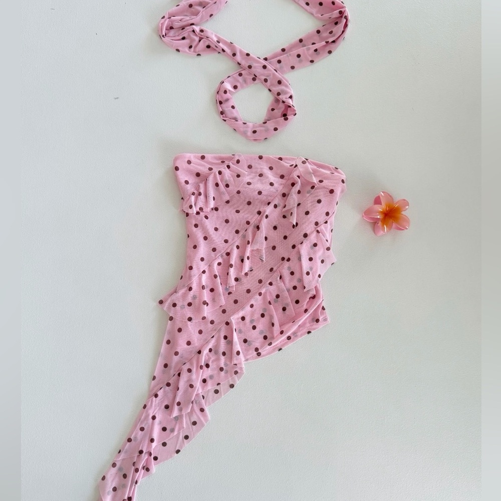 POLKA STRAPLESS TOP